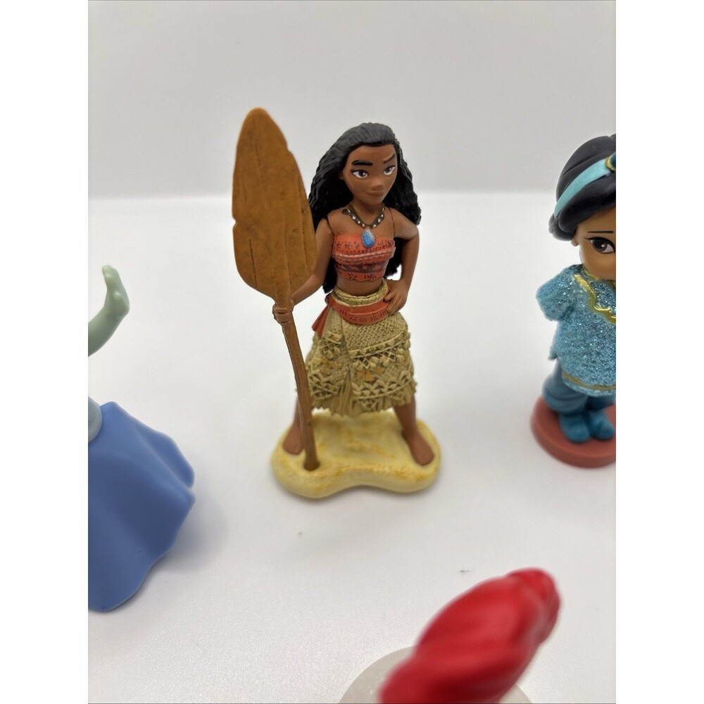 Disney Princess Lot Moana Jasmine Cinderella Ariel Cake Topper Figurines - Picture 7 of 7